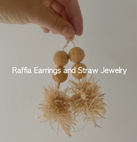 Tahiti Raffia Statement Earrings